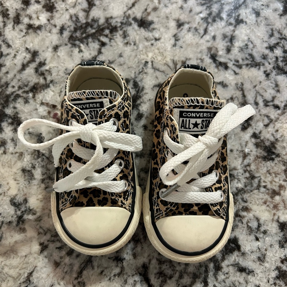 Toddler Cheetah Converse Sneakers Shoe